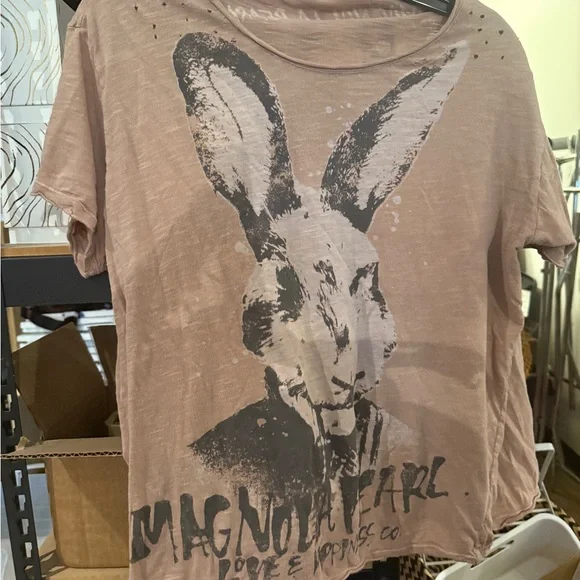 Magnolia Pearl Blush Graphic Bunny Tee - Picture 2 of 4